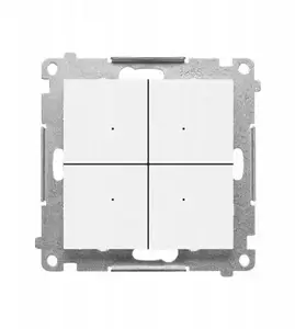 Kontakt-Simon TEW4.01/111 4-Gang Electronic Switch Module, Matte White