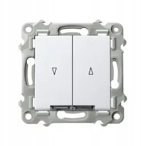 Ospel SZAFIR ŁP-7ZS/m/00 Shutter Switch, Momentary with White Backlight, White