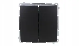 Двухклавишный выключатель Kontakt-Simon Basic, модуль 16AX 250В с винтовыми зажимами, черный
