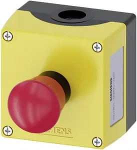 Пластиковый корпус Siemens Sirius Act, 1 точка управления, IP69K, желтый, модель 3SU1801-0NB00-2AA2