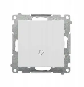 Kontakt-Simon Simon 55 Bell Push Button Module, 10 AX, 250 V, Quick Connect, Matte Light Gray