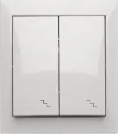 Kontakt-Simon Simon Aquaclick Double Staircase Switch with Backlight, 10 AX, 250 V, White