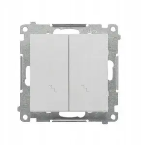 Kontakt-Simon Double Staircase Switch 10 AX 250V with Quick Connectors, Matte Aluminum