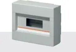 Elettrocanali 610 Series Surface-Mounted Modular Distribution Board 1x12, Grey