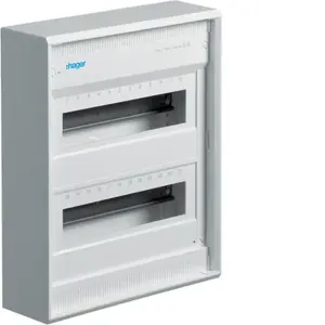 Hager VA24B Surface-Mounted Modular Enclosure, 2 Rows, 24 Modules, IP30