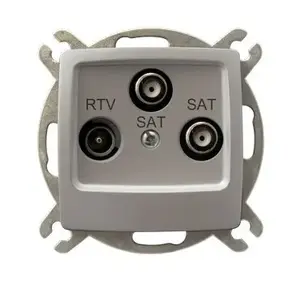 Антенная розетка Ospel Karo GPA-S2S/m/43 RTV-SAT-SAT, серебристая
