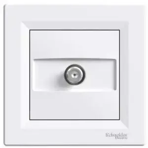 Schneider Electric Asfora SAT caurejošā antenas rozete 4dB balta