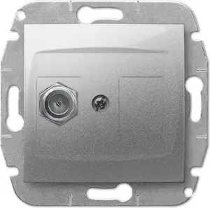 ELEKTROPLAST CARLA TV Socket F-F Type, Silver