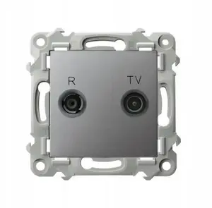 Оконечная розетка RTV Ospel SZAFIR GPA-ZK/m/70, матовый серый