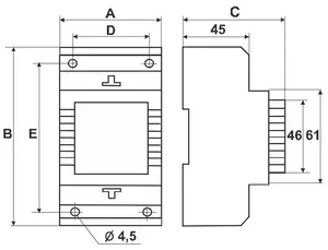 Трансформаторный блок питания BREVE PSLF 30 230В/12В 18Вт 1.5А с фильтром