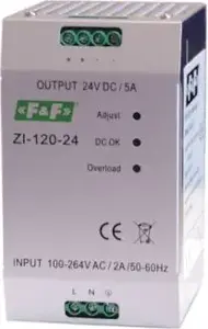 Импульсный блок питания F&F ZI-120-24 230VAC/24VDC 120Вт 5А
