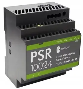 SilentiumPC PSR 10024 impulsu barošanas bloks 24VDC 3.83A montāžai uz DIN sliedes