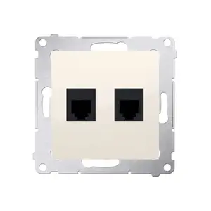Kontakt-Simon DT2.01/41 Double RJ12 Telephone Socket, White