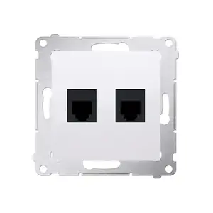 Kontakt-Simon DT2.01/11 Double Telephone Socket RJ12 White