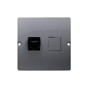 Компьютерная розетка Kontakt-Simon BMF51.02/43 RJ45 кат. 5e, серебристая