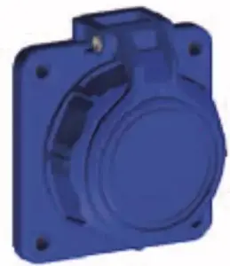 PCE Nautilus Panel Mounted Socket 16A 230V IP68 with Hinged Lid