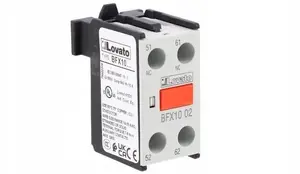 LOVATO Electric BFX1002 Front-Mount Auxiliary Contact Block, 2NC, for BF09-BF150 Contactors