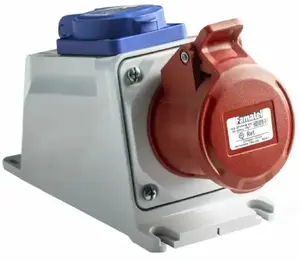 FAMATEL 23606F Surface Mounted Industrial Socket 16A 5P 400V IP54 with Earthing Pin