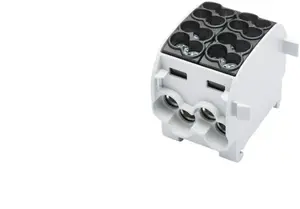 Распределительный блок Simet SCB 25-2 SIMBLOCK однополюсный для проводников Al/Cu 2x25мм2, черный
