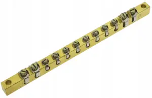 Pokój ZO-0004 Protective Terminal Block, 4x10mm² and 8x4mm², Brass