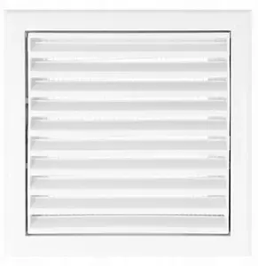 Ventika Adjustable Ventilation Grille 154x154 mm with Insect Mesh and 100 mm Round Flange, White