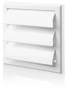 Ventika MW150AZK sienas žalūziju gaisa izvads, 150 mm diametrs, balts