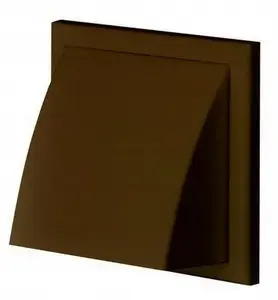 Ventika MW102AZPKBR Wall Vent with Backdraft Damper and Hood 154x154mm for 100mm Duct