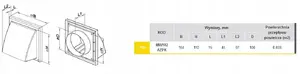 Ventika MW102AZPK Wall Vent with Backdraft Damper and Hood 154x154mm for 100mm Duct White