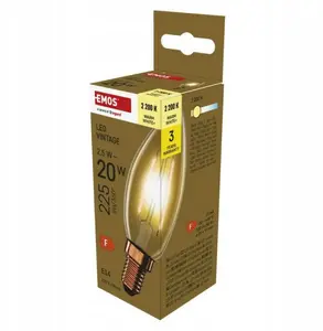EMOS Vintage LED sveces formas spuldze E14 2,5W 225lm 2200K silti balta