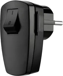Düwi 12102 Angled Rewireable Plug, Unischuko, 250V, 16A, IP20, Black