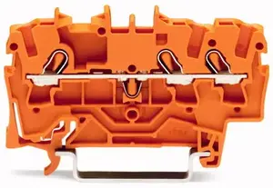 Wago 2002-1302 3-Conductor Through Terminal Block 2.5mm² Orange