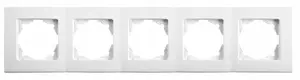 Panasonic LINNERA S 5-gang frame, glossy white