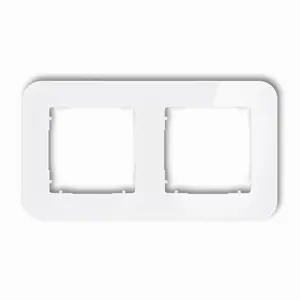 Karlik ICON Double Universal Rounded Frame, Glass Effect, White