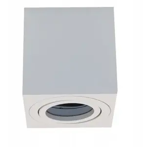 Накладной квадратный светильник Eco Light OHN-2B под лампу GU10, белый
