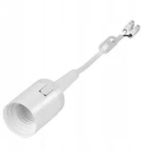 Düwi 13057 E27 Construction Light Socket with 15cm Cable White