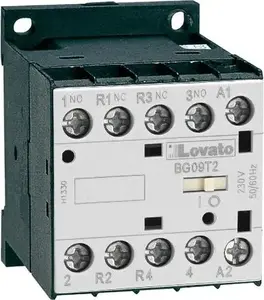 LOVATO Electric 11BG09T2A230 Auxiliary Contactor 9A 2NO 2NC 230V AC/DC