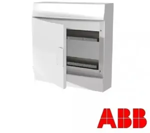 Распределительный щит ABB Mistral41W накладной, 2x18 модулей, 36М, IP41, 63А, класс II, сплошная дверь, винтовые клеммы N+PE
