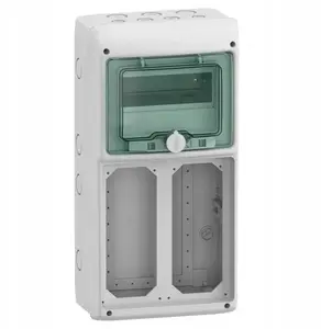 Schneider Electric Mureva Surface-Mounted Distribution Board 1x8 IP65 with 2 Socket Openings