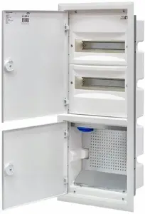 Eti-Polam ERP12-4-2V MEDIA Hybrid Flush-Mounted Distribution Board 2x12 Modules with Metal Door IP40 400V AC