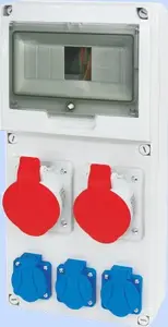 Распределительный щит Elektromet RSE-03, 8 модулей, с проводкой, 2x32A 400В и 3x16A 250В, IP54