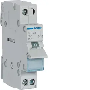 Модульный переключатель Hager SFT125 25A 1P