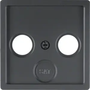 Hager 12036086 centrālā plāksne antenas ligzdai, antracīta krāsā