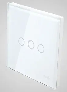 Touchme TM703W Triple Glass Touch Switch, White
