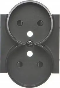 Kontakt-Simon 55 TGZ2MZP/149 dubultās kontaktligzdas vāciņš modelim SGZ2CM, matēti melns