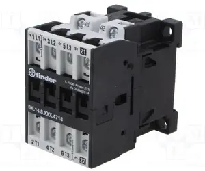 Finder 6K.14.8.230.4718 Power Contactor, 3NO 1NC, 18A 400V AC3, 230V AC Coil