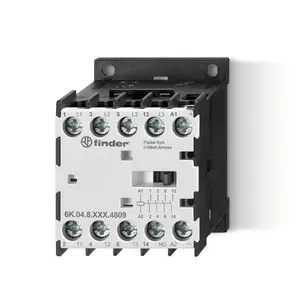 Finder 6K.04.8.024.4809 Power Contactor, 3NO+1NO, 9A, 400V AC3, 24V AC Coil