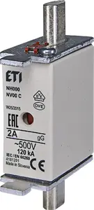 Плавкая вставка Eti-Polam KOMBI NH00C 2A gG/gL 500V