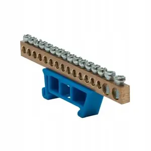 Клеммная колодка ELEKTROPLAST 48.565 14x10мм2 + 2x25мм2 синяя для DIN-рейки TH 35
