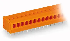 Wago 235-110/330-000 PCB Terminal Block, 10-Pole, 3.81mm Pitch, Orange