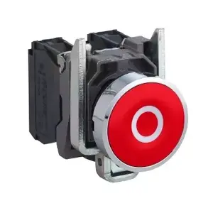 Schneider Electric XB4 Push Button, 22mm, Red, Spring Return, 1NC